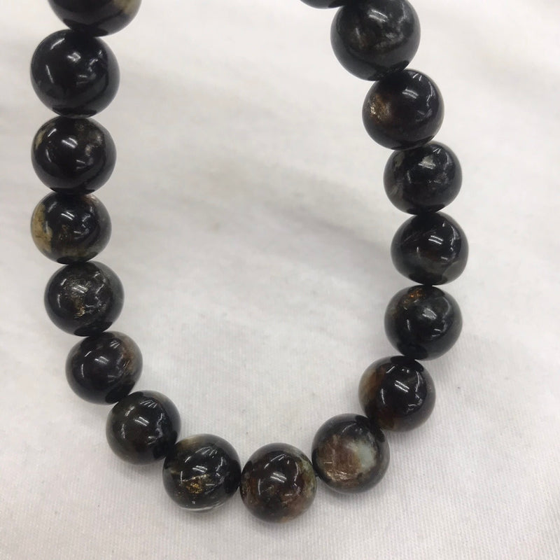 black gold lepidolite bracelet, view 2 - MRSLM