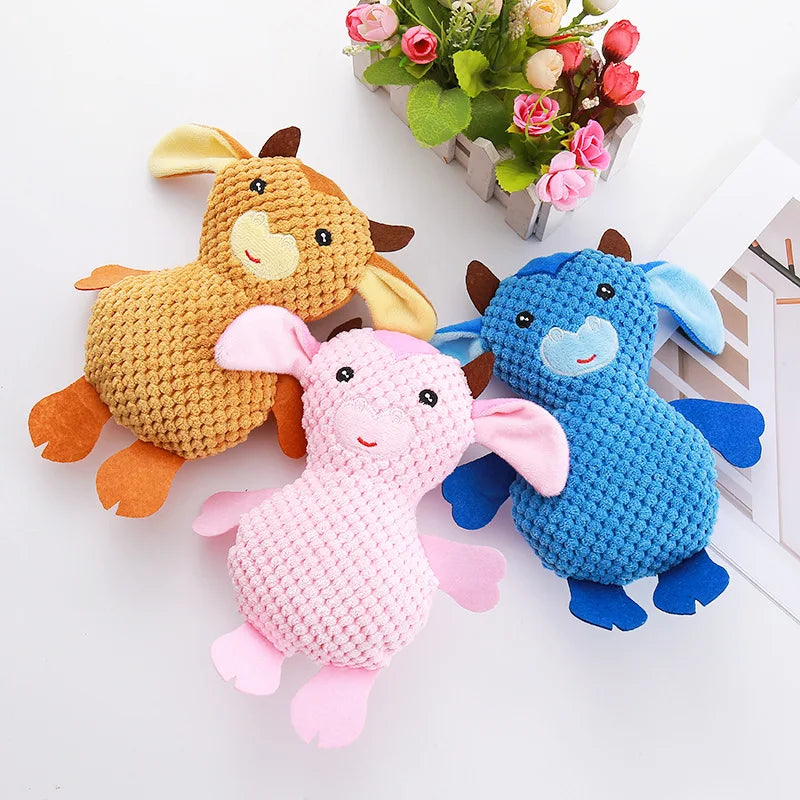 plush squeaky dog toy, view 6 - MRSLM