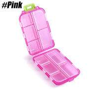 travel pill organizer case with 10 compartments, view 5 - MRSLM