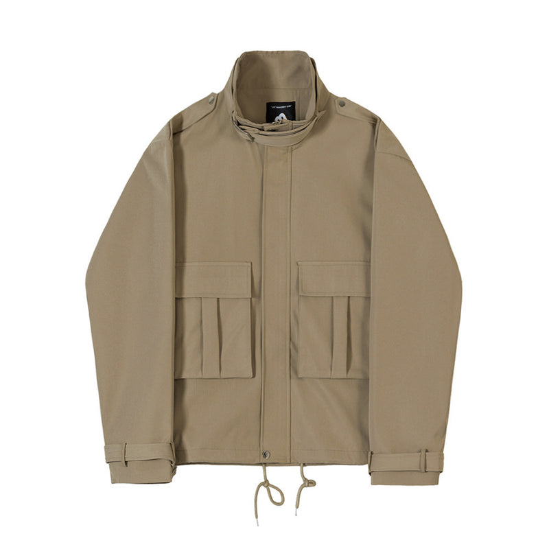 vintage lapel overalls jacket khaki, view 6 - MRSLM