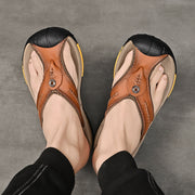 men's leather flip-flops, view 5 - MRSLM
