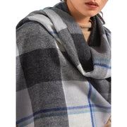 elegant plaid wool shawl, view 9 - MRSLM