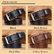 men's genuine cowskin leather belt, view 8 - MRSLM