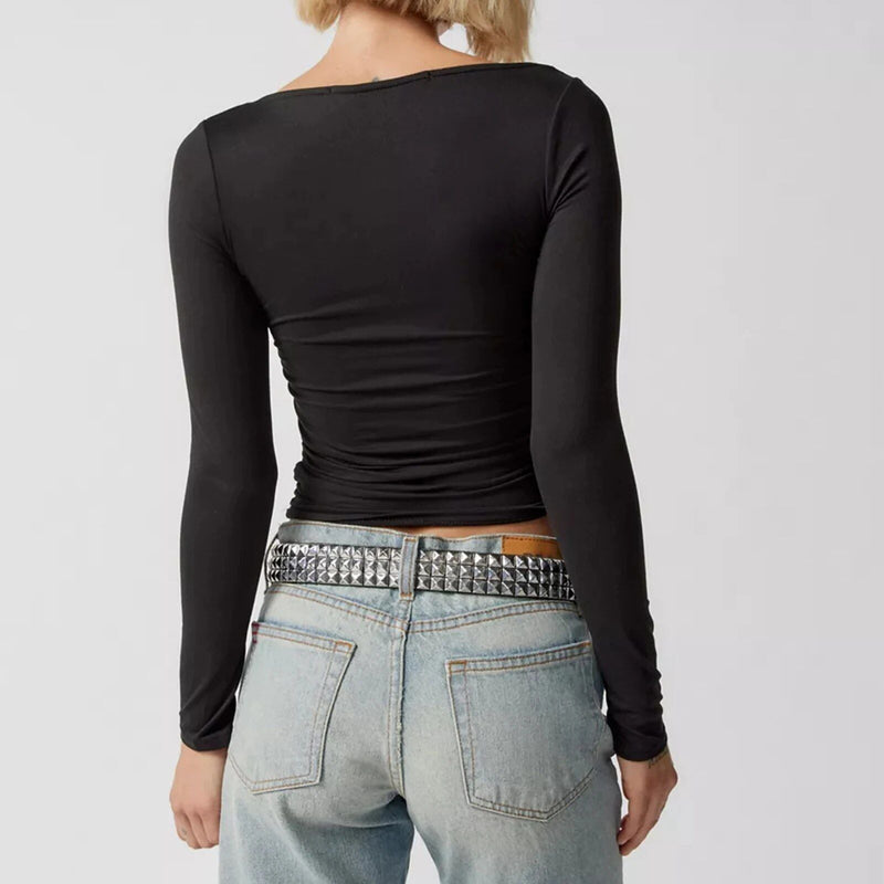 y2k square neck crop top, view 7 - MRSLM