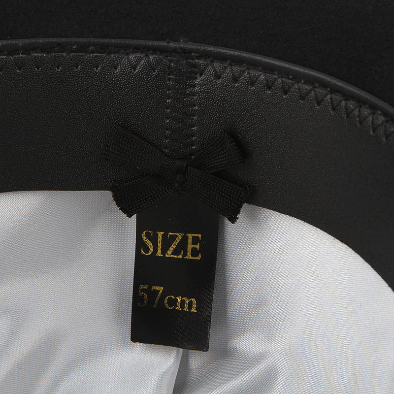feather bowler wool top hat, view 3 - MRSLM