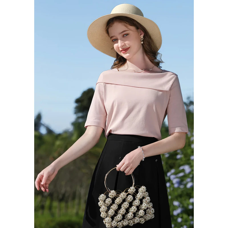 square neck half-sleeve t-shirt, view 3 - MRSLM