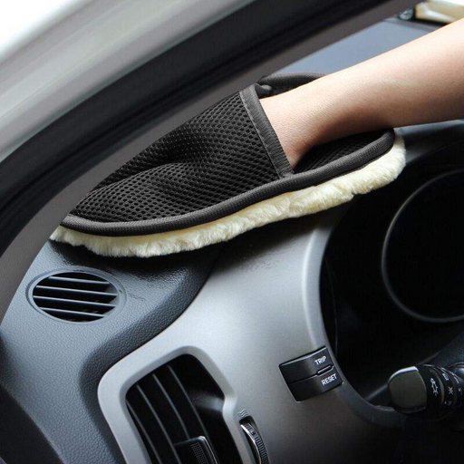 soft faux wool car washing glove - MRSLM