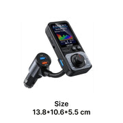Bluetooth 5.0 FM transmitter with dual USB, view 8 - MRSLM