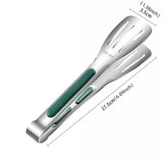 non-slip stainless steel food tongs, view 2 - MRSLM