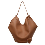 lychee-grain tote bucket bag, view 3 - MRSLM