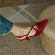 Suede high heel sandals, view 6 - MRSLM