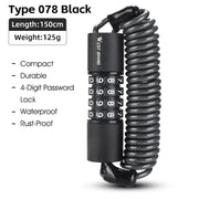 portable bicycle and helmet combination lock, view 2 - MRSLM