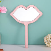 Lip shaped handheld makeup mirror, view 2 - MRSLM