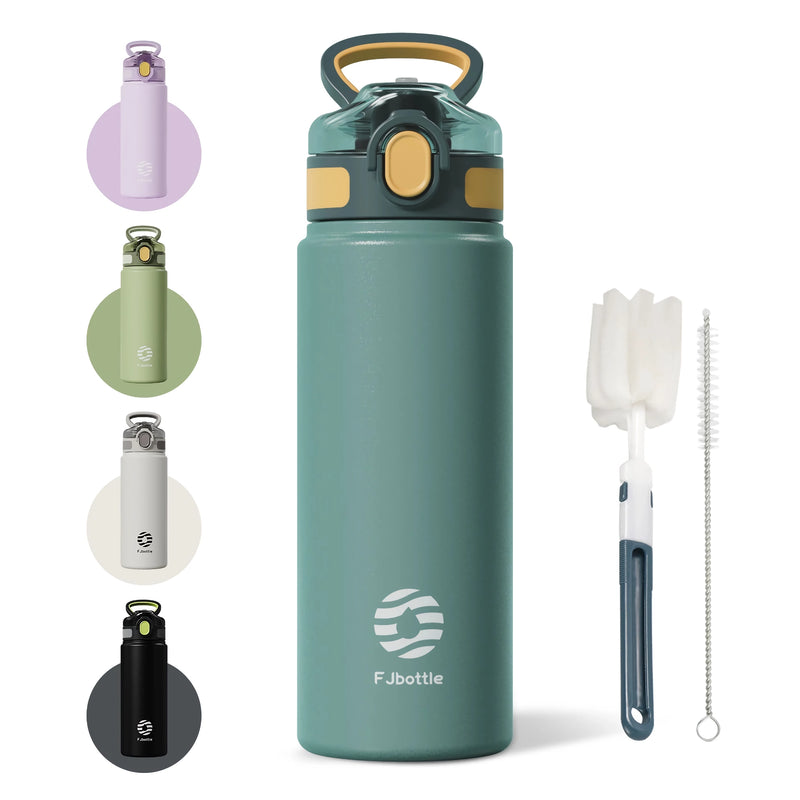 stainless steel thermos bottle with straw, view 11 - MRSLM