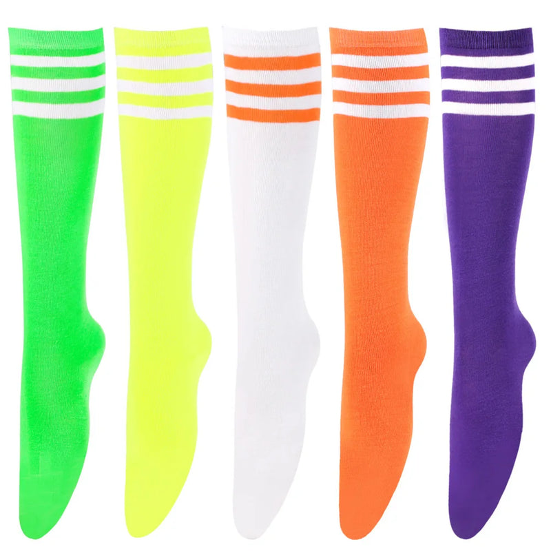 Striped cotton women's calf socks, view 12 - MRSLM
