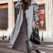 large lapel mid-length trench coat, view 5 - MRSLM