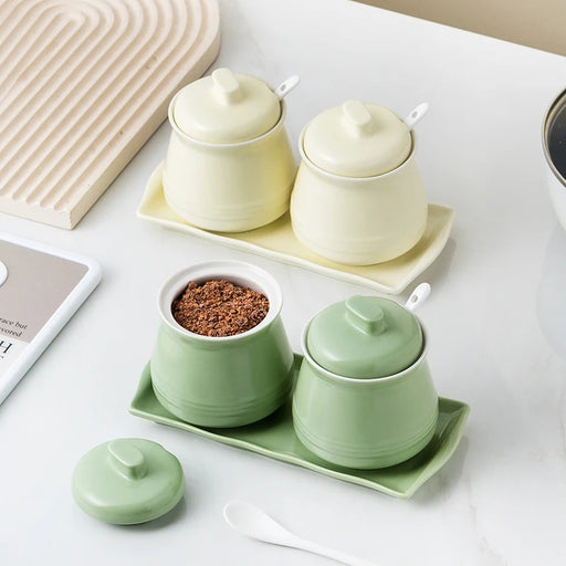 elegant ceramic spice jar set - MRSLM
