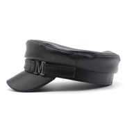 solid color pu beret, view 2 - MRSLM