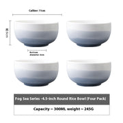 4-piece porcelain bowl set, view 6 - MRSLM