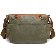 waxed canvas crossbody bag, view 3 - MRSLM