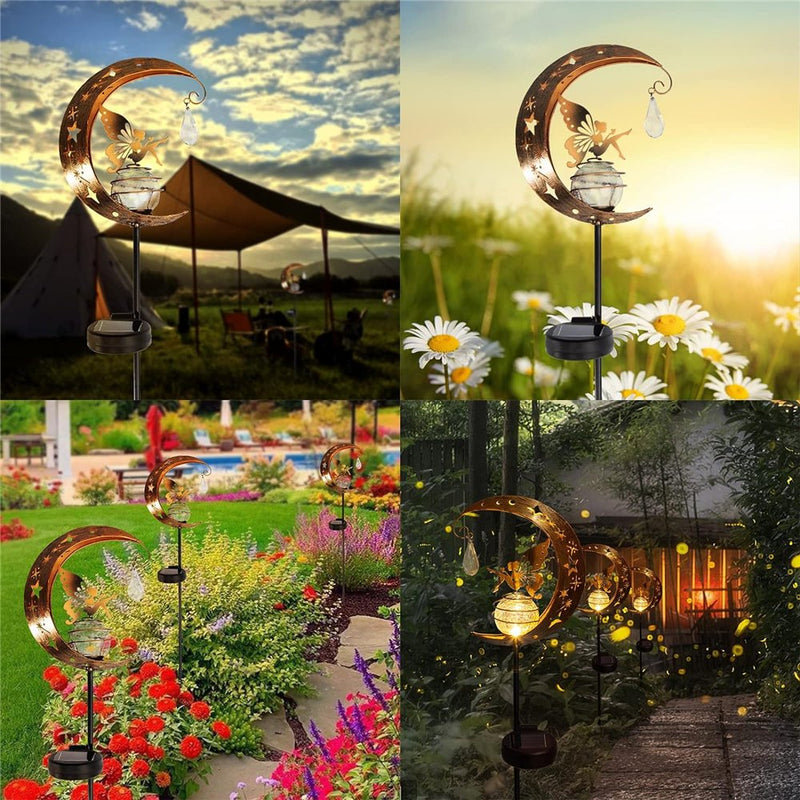 solar moon fairy garden light, view 7 - MRSLM