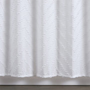 modern farmhouse waterproof white shower curtain, view 7 - MRSLM
