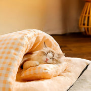 cozy plush cat and dog bed, view 5 - MRSLM