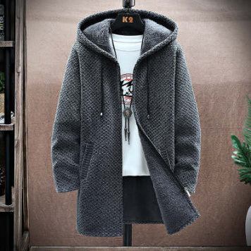 Men's fleece-lined hooded sweater jacket, view 4 - MRSLM