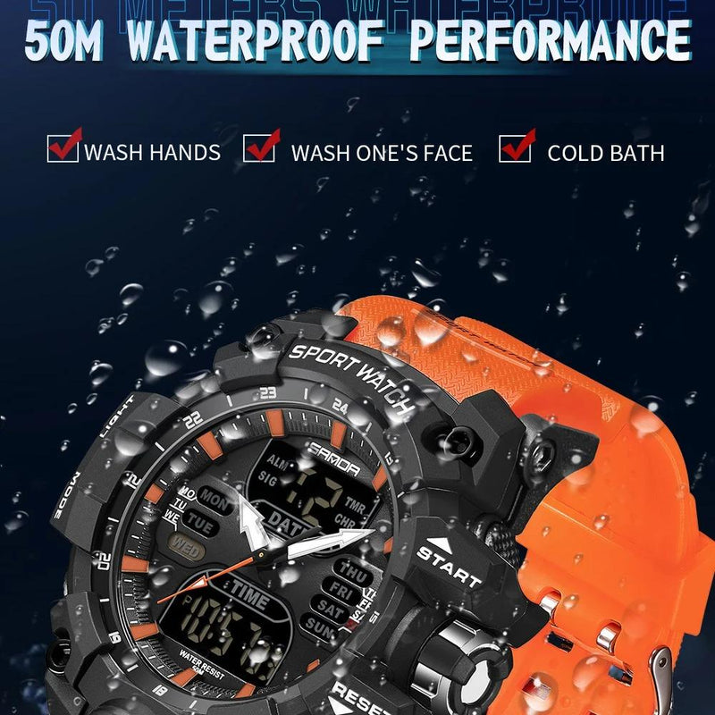 Dual display sports watch for men, view 16 - MRSLM