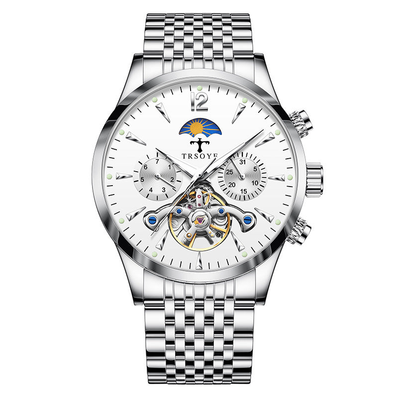 Men's hollow out mechanical watch, view 3 - MRSLM
