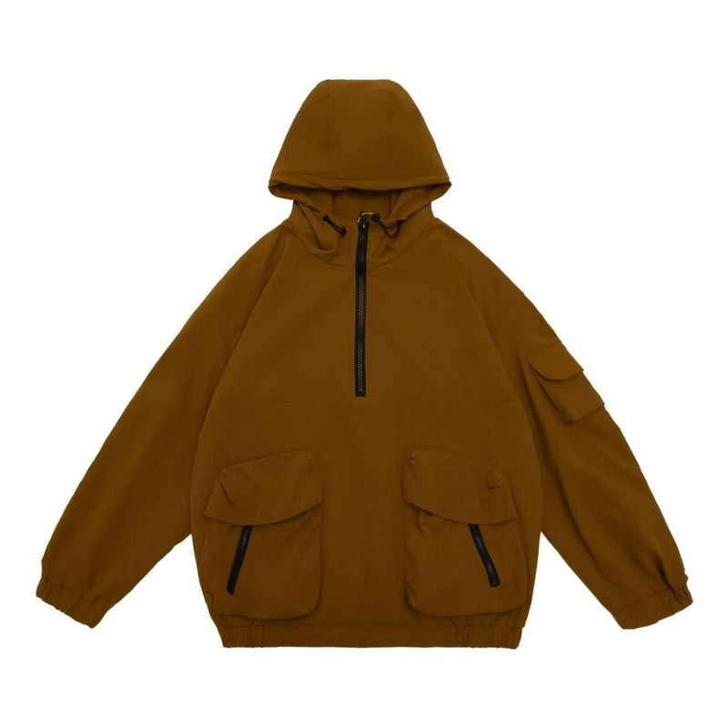 hooded half-zip windbreaker jacket, view 5 - MRSLM