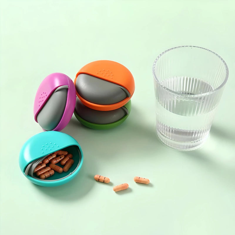 portable push-pull pill organizer, view 6 - MRSLM