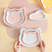 hand-painted ceramic cat food bowl, view 30 - MRSLM