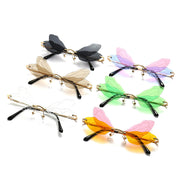 rimless dragonfly wing sunglasses, view 10 - MRSLM