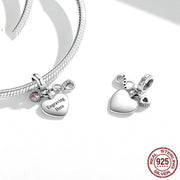 endless love s925 silver bead pendant, view 2 - MRSLM