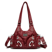 soft leather crossbody tote bag, view 4 - MRSLM