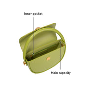 round crescent handbag, view 5 - MRSLM