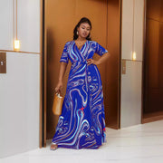 bohemian tie-dye swing dress, view 4 - MRSLM