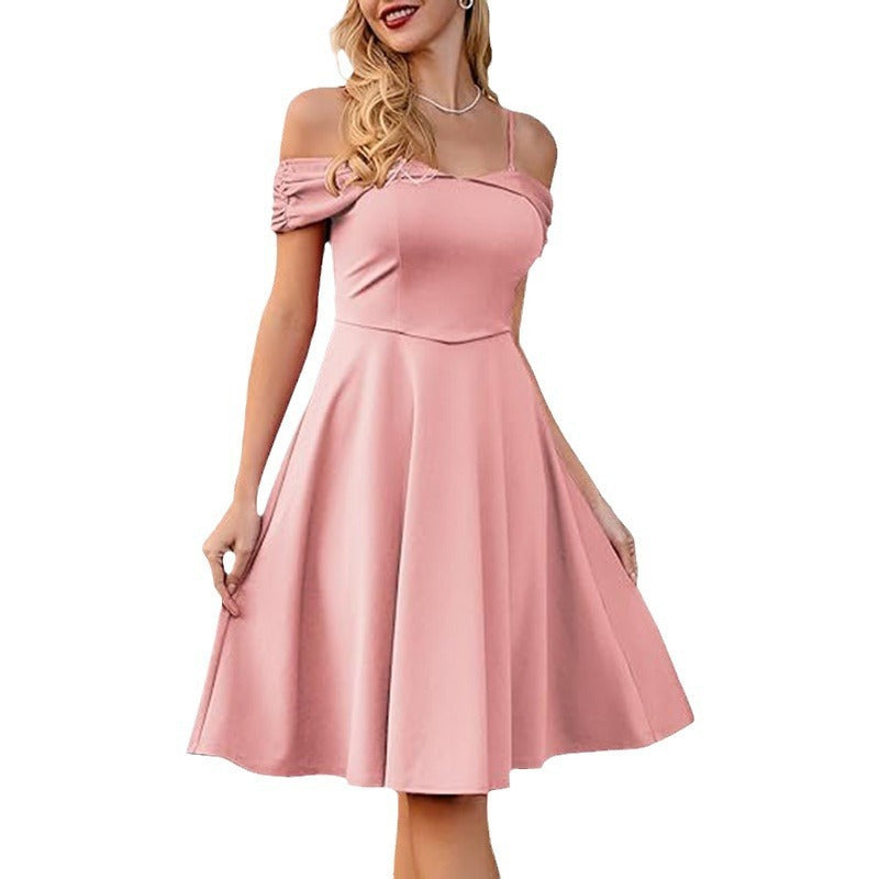 retro spaghetti strap dress, view 5 - MRSLM