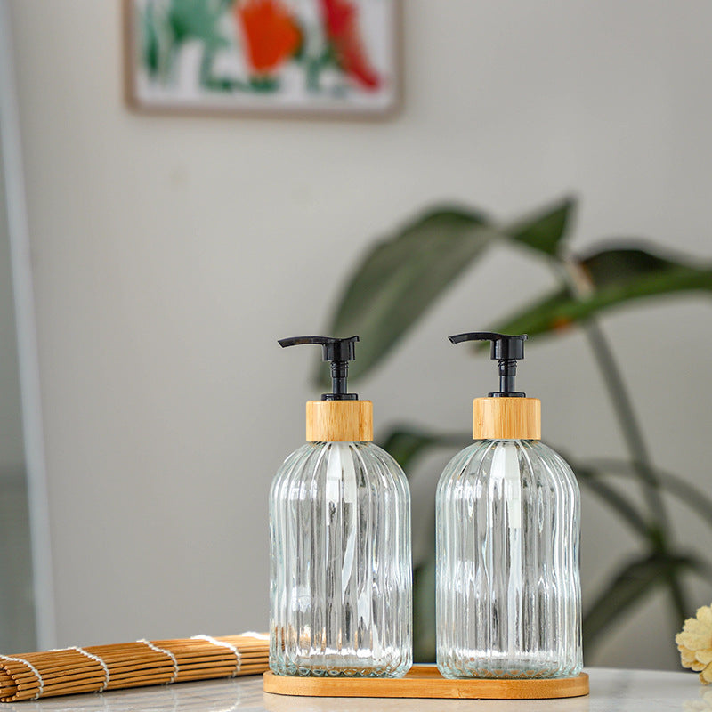 glass lotion and soap dispenser, view 12 - MRSLM