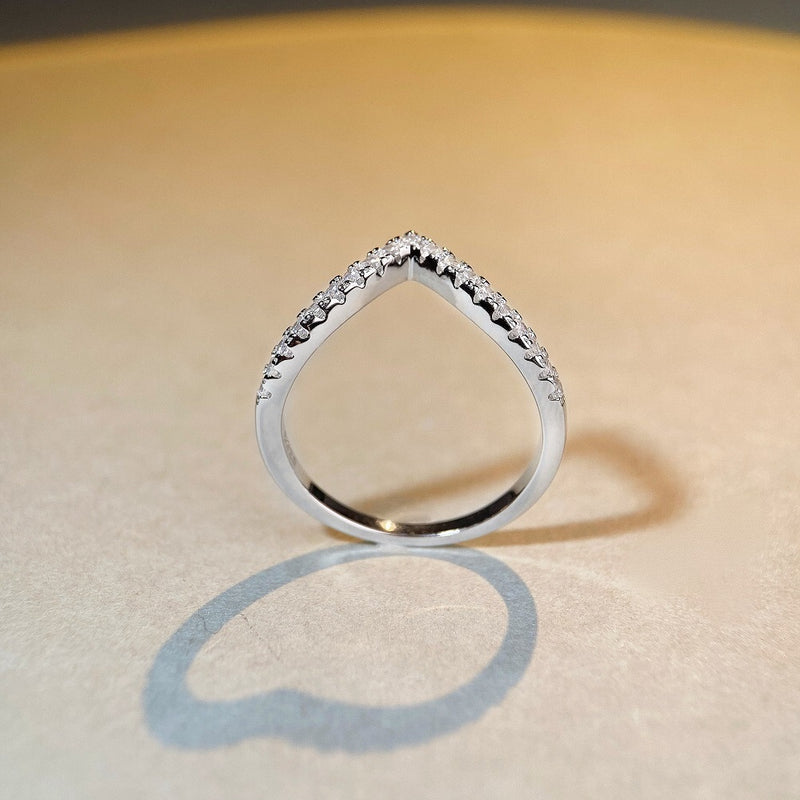S925 silver geometric band ring, view 4 - MRSLM