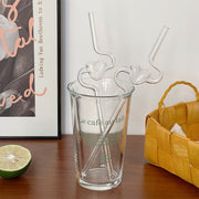 Heart glass drinking straw, view 5 - MRSLM
