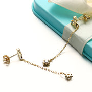 sterling silver y-shaped star long studs, view 5 - MRSLM