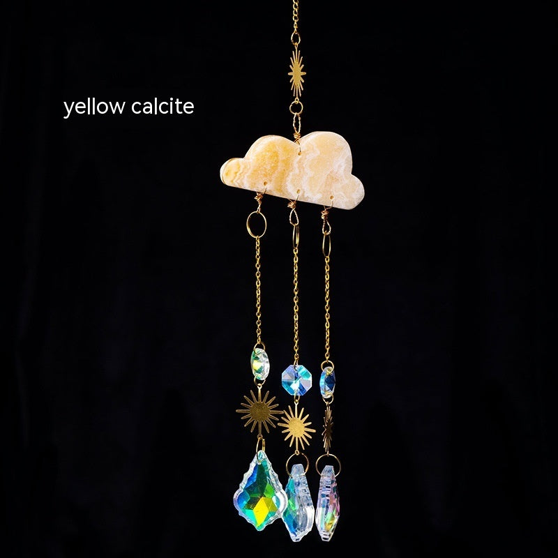 Crystal agate sun catcher wind chime, view 7 - MRSLM