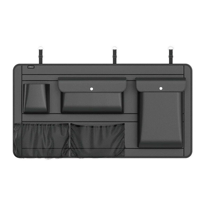 High Capacity Leather Car Storage Organizer with Multi-Use Pockets