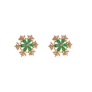 rotatable zircon snowflake ear studs, view 4 - MRSLM