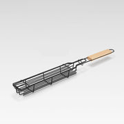 BBQ grill cage with wooden handle, view 2 - MRSLM