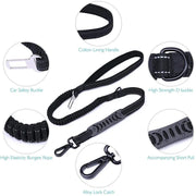 reflective nylon dog leash and seat belt, view 10 - MRSLM