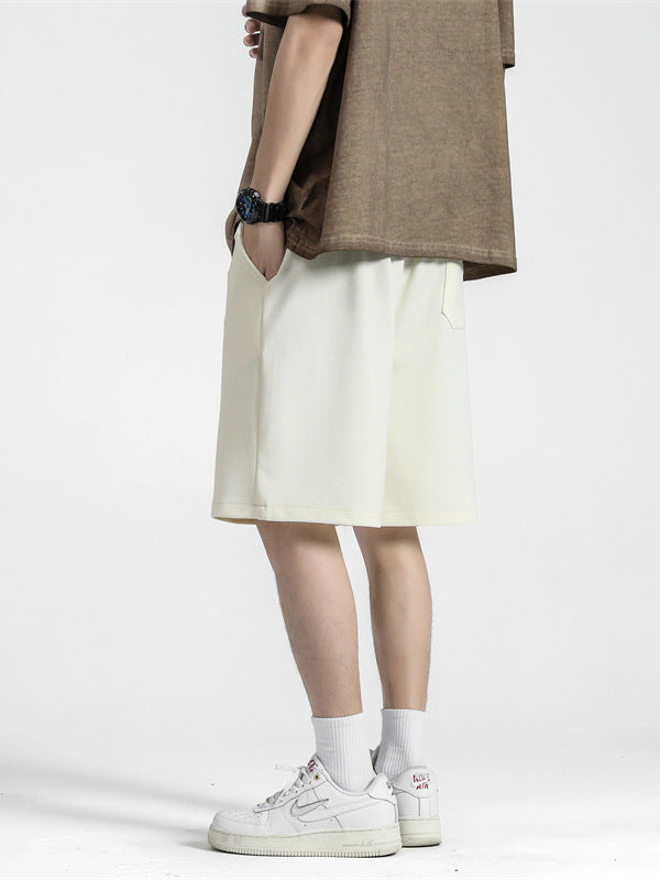 men's drawstring loose straight shorts, view 7 - MRSLM