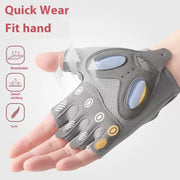 Women's half finger silicone fitness gloves, view 3 - MRSLM